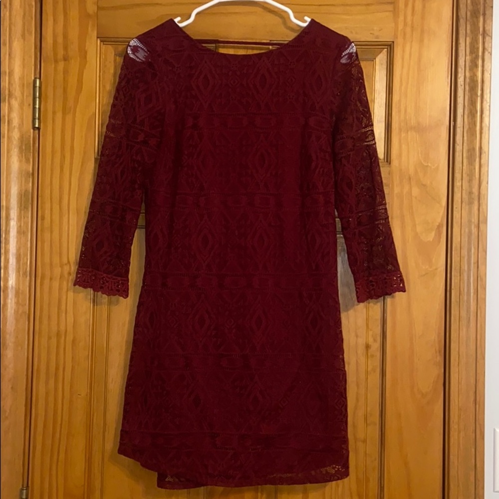 Speechless Maroon lace dress